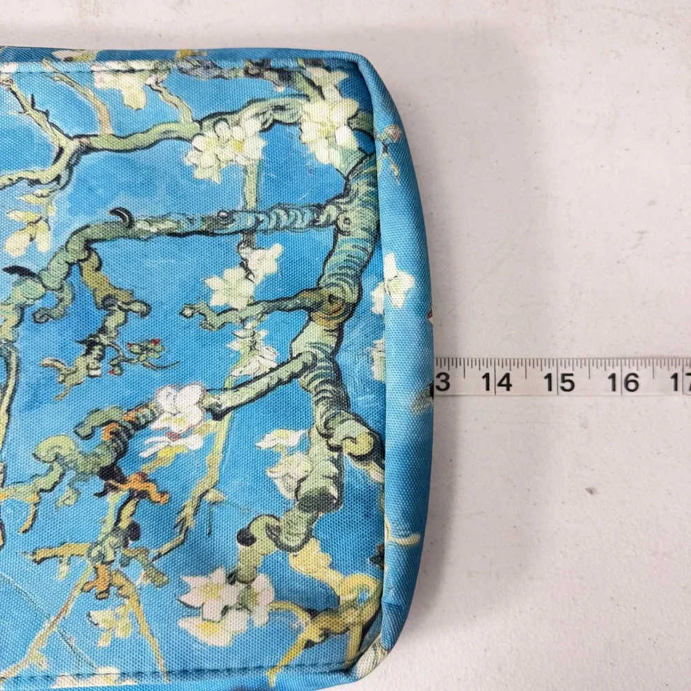 Moko Almond Tree Blossoms Blue Tablet Bag Crossbody Padded Case Sleeve w Strap